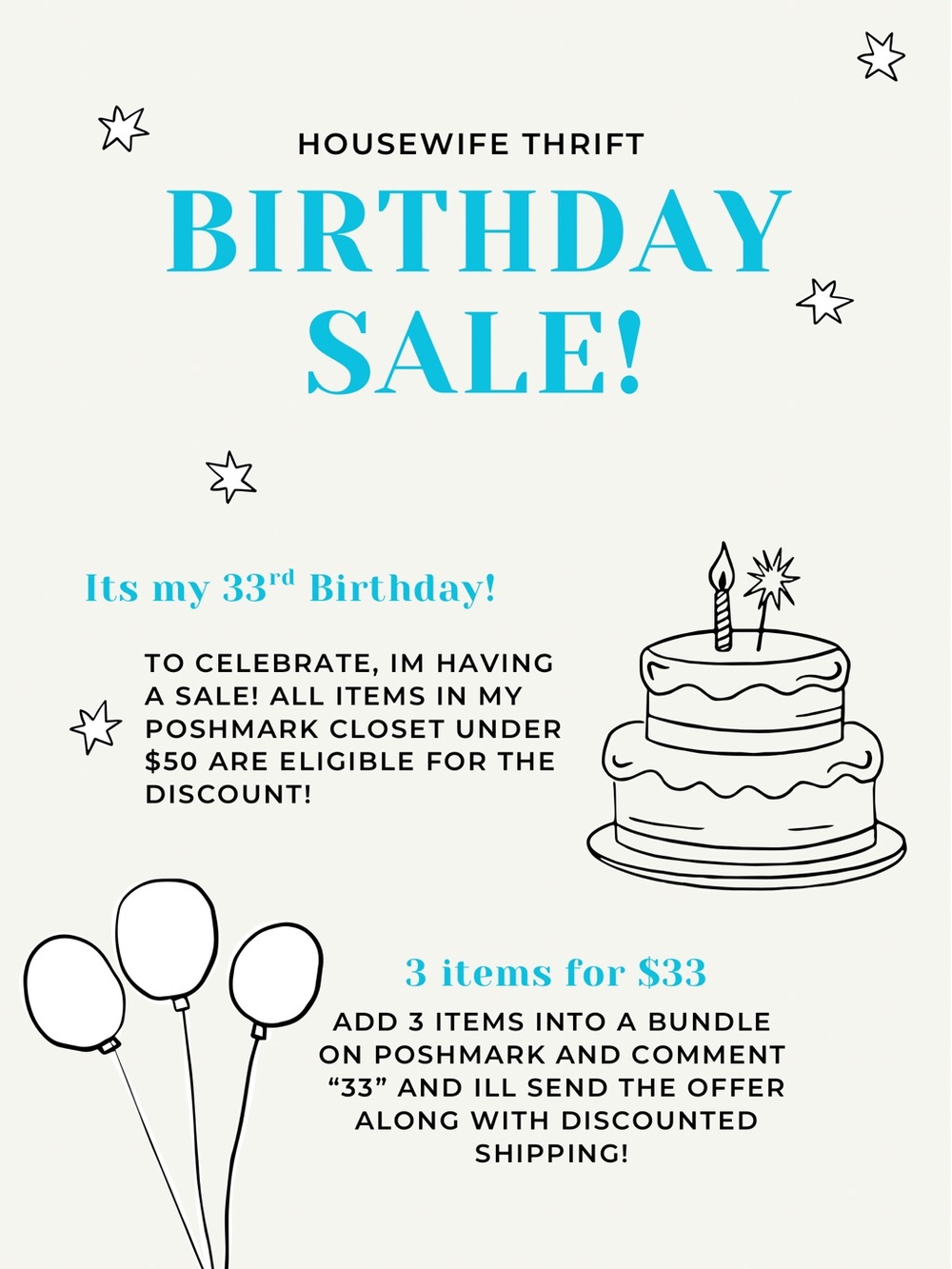 BIRTHDAY SALE